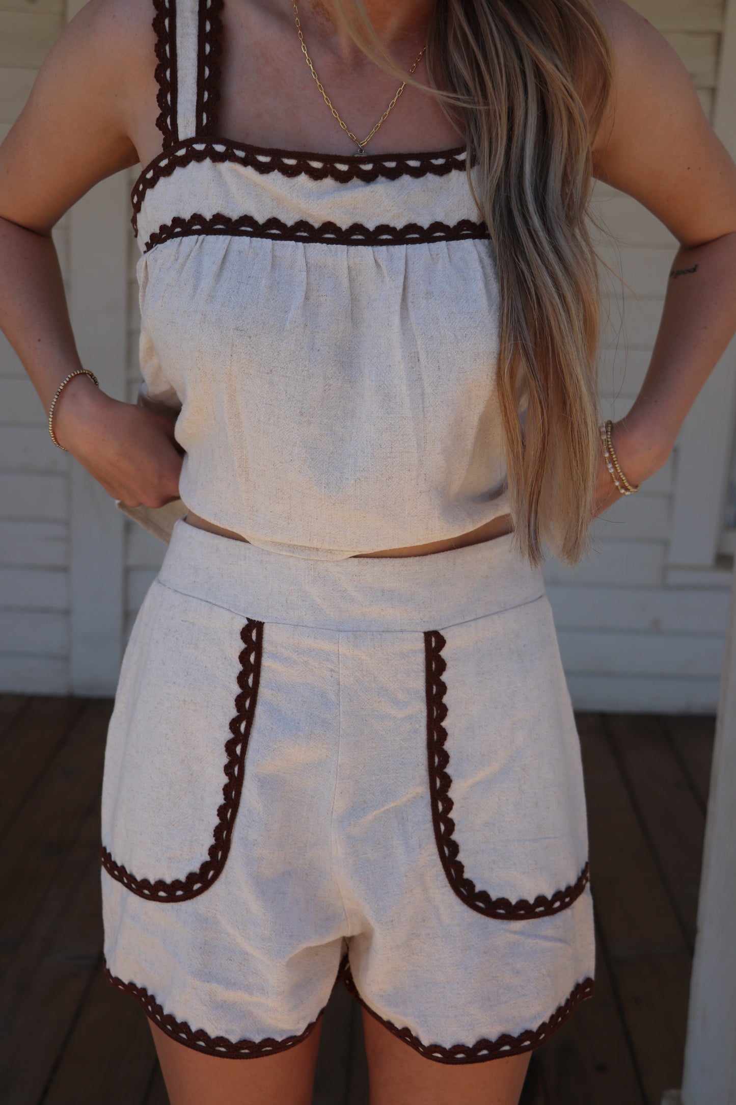 Espresso & Linen Shorts