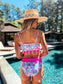 Birdie Two Piece Swimsuit in Tropical Daydream (Sold as Set)