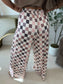 PREORDER Birdie Flowy Wide-Leg Pants in Mulled Berry Checkered