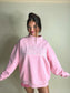 PREORDER Birdie Appliqué Logo on Strawberry Milk Mock Neck Sweatshirt