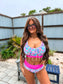 Birdie Two Piece Swimsuit in Tropical Daydream (Sold as Set)