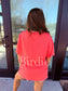 PREORDER Birdie Lightweight Slub Tee in Coral