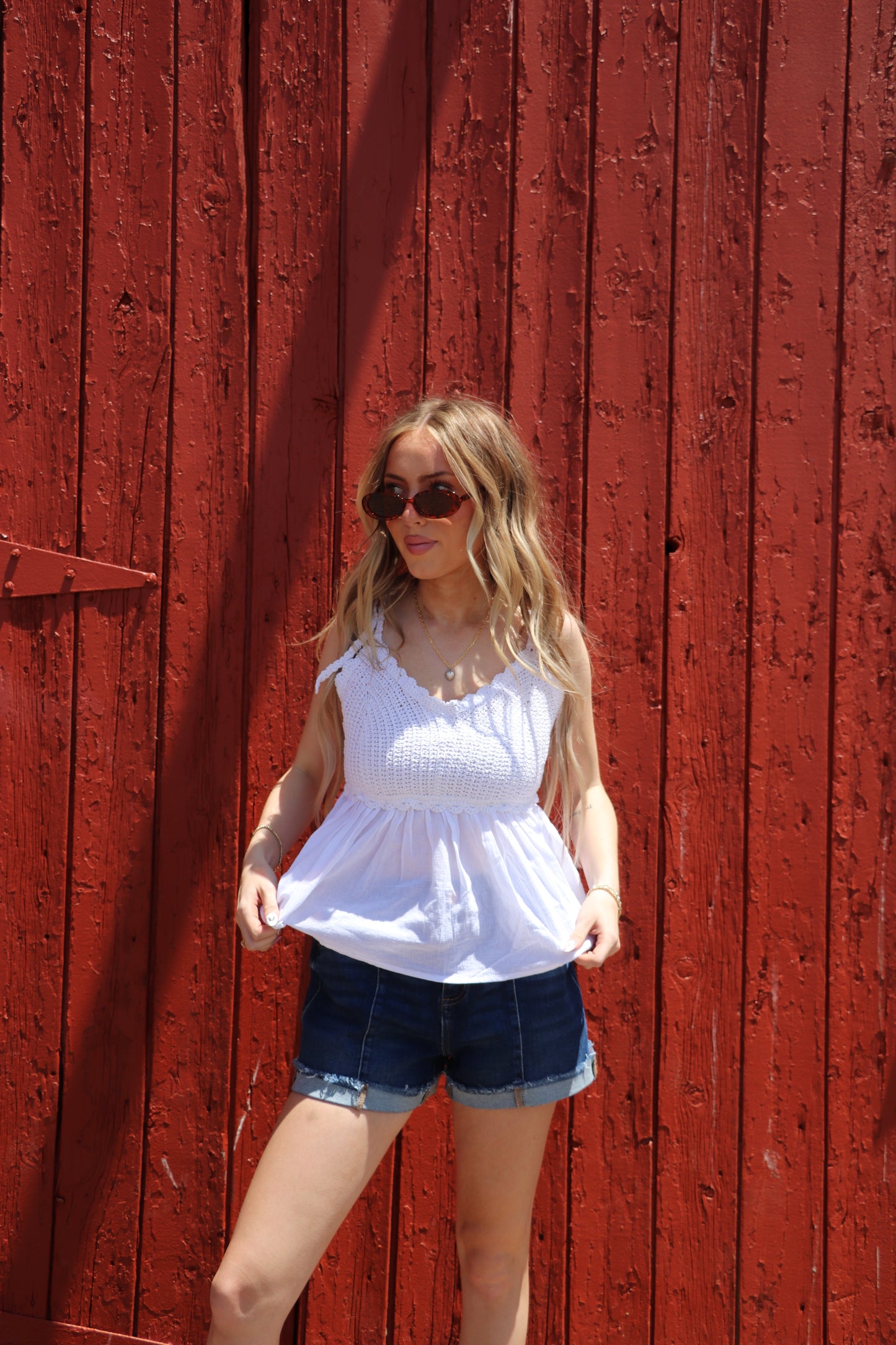 Sunny Stroll Peplum Tank