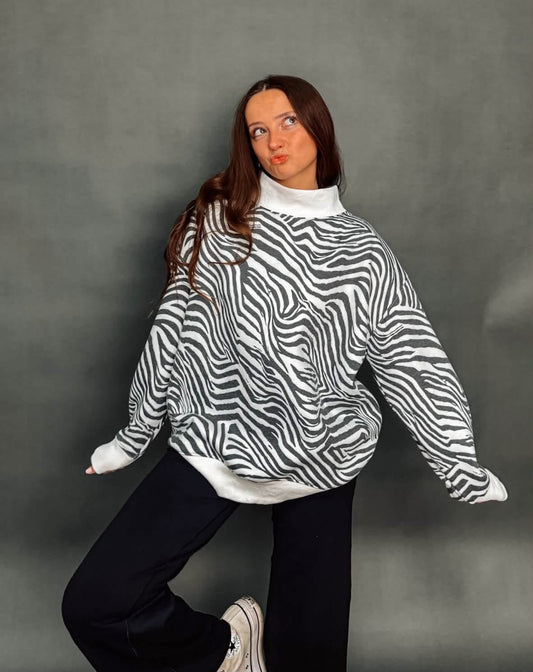 PREORDER Wild About It Mock Neck Pullover