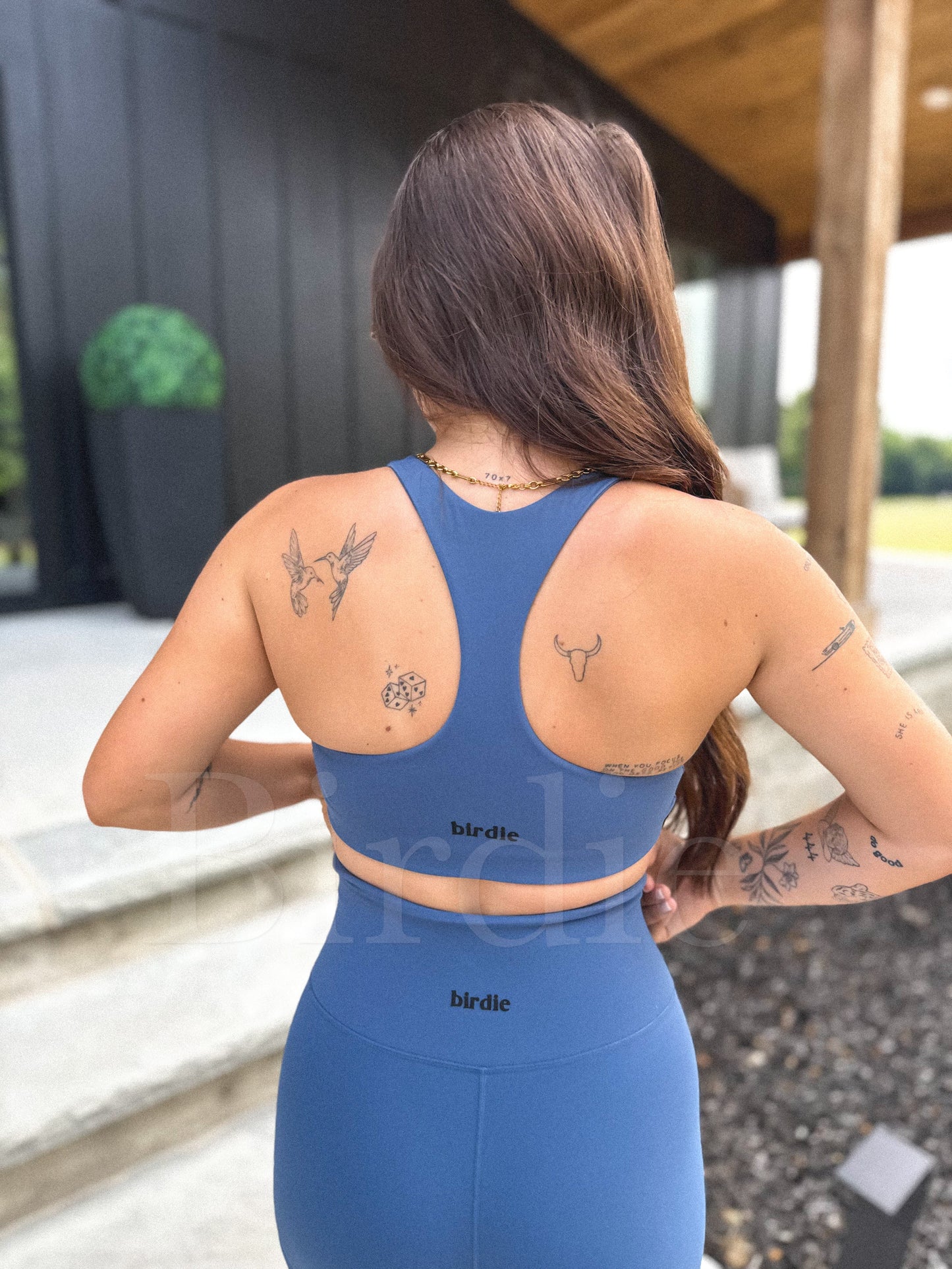PREORDER Birdie AirSkin Sports Bra in Storm Blue
