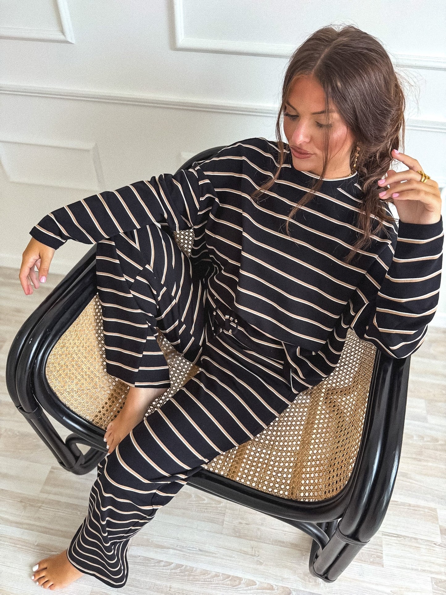 PREORDER Birdie Sunday Ease Set in Harvest Stripe (Sold as Set)