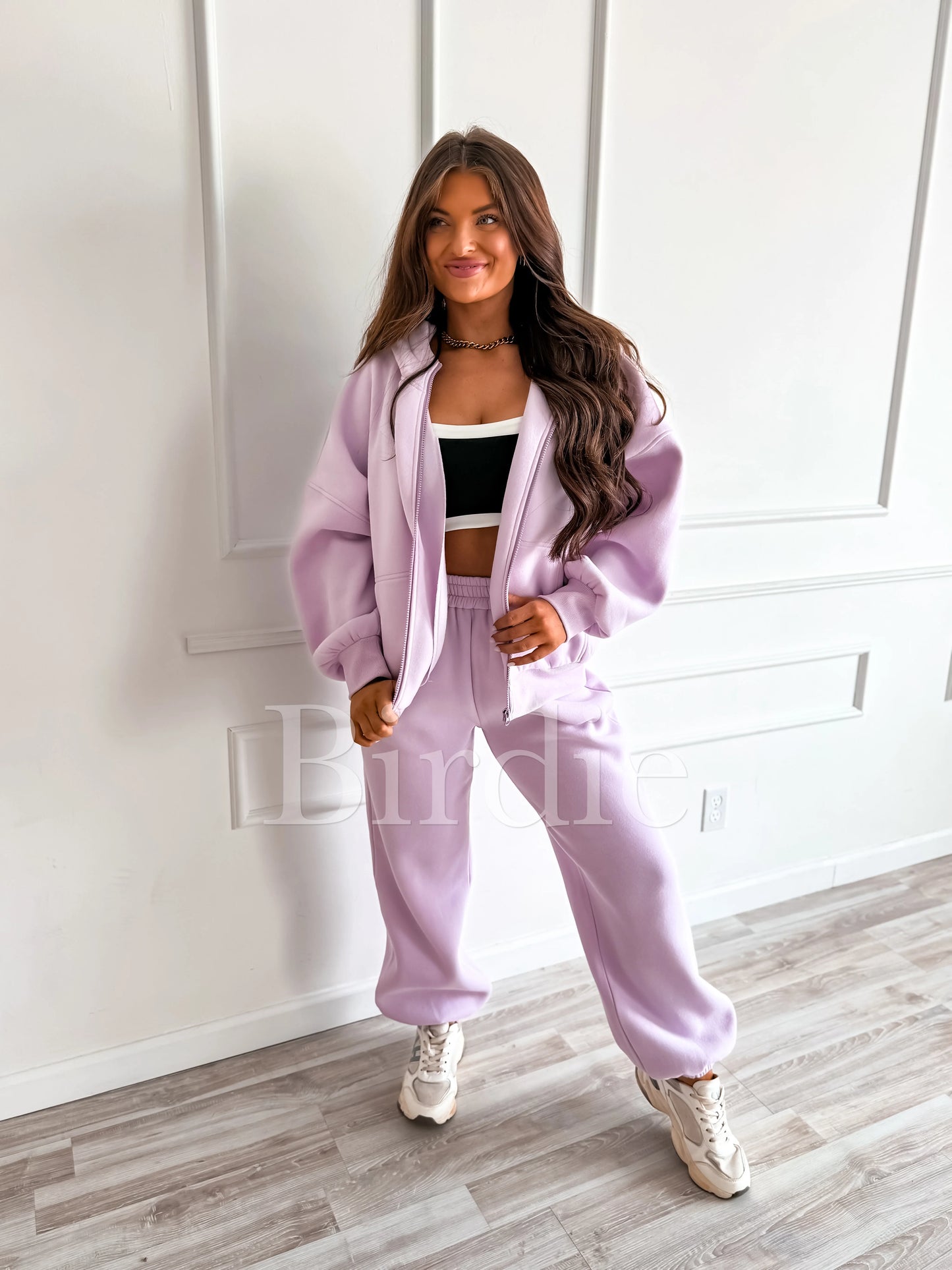 PREORDER Birdie Pure Comfort Fleece Hooded Jacket in Light Lavender