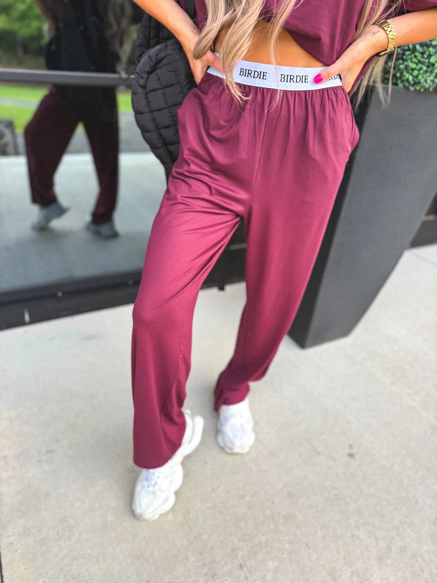 PREORDER Birdie Tee & Boxer Pant Set in Wild Mulberry (Sold as Set)