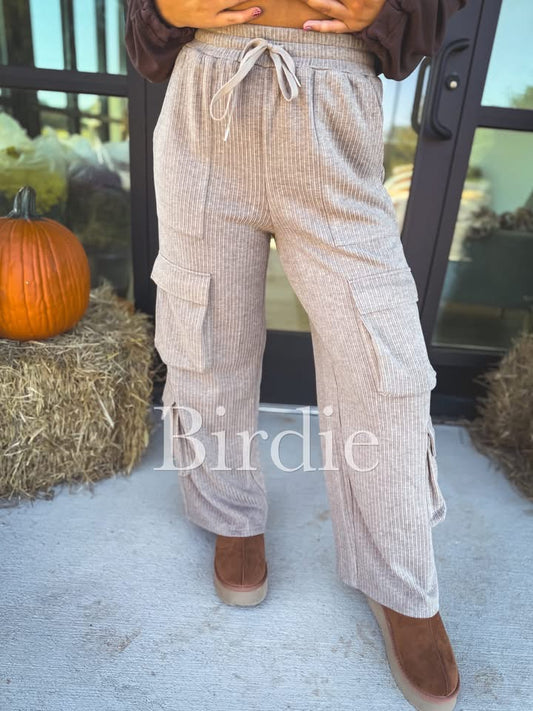 PREORDER Birdie Cargo Lounge Pants In Camel