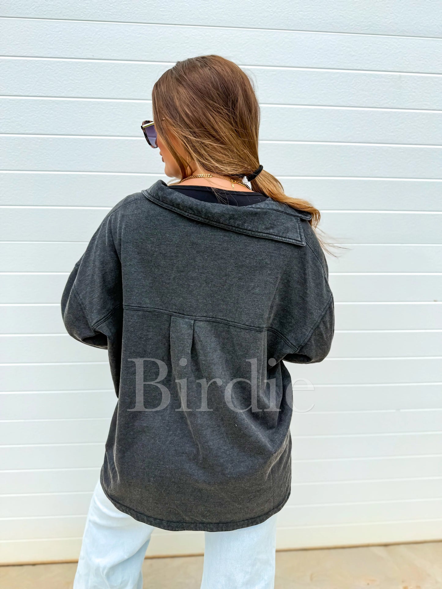 PRE-ORDER Birdie French Terry Shacket In Tan