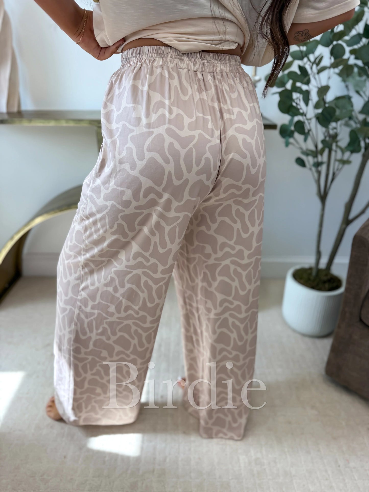 PREORDER Birdie Flowy Wide-Leg Pants in Bare Marsh Camo