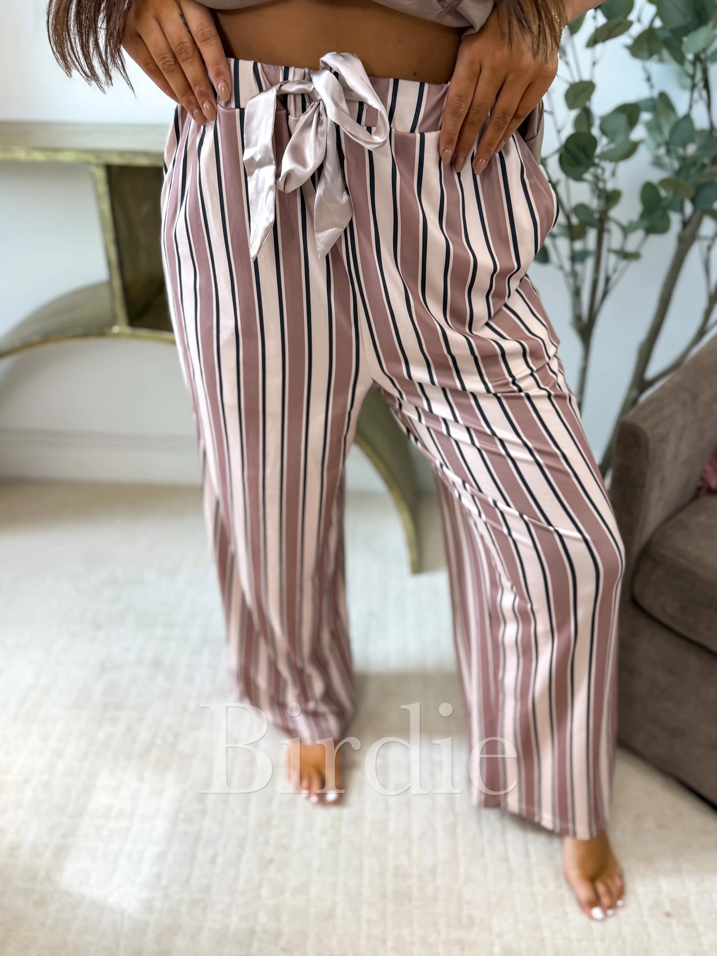 PREORDER Birdie Stretchy Lounge Pants in Cocoa Linen