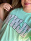 WWJD White with Black Polka Dots Graphic Tee on Island Reef