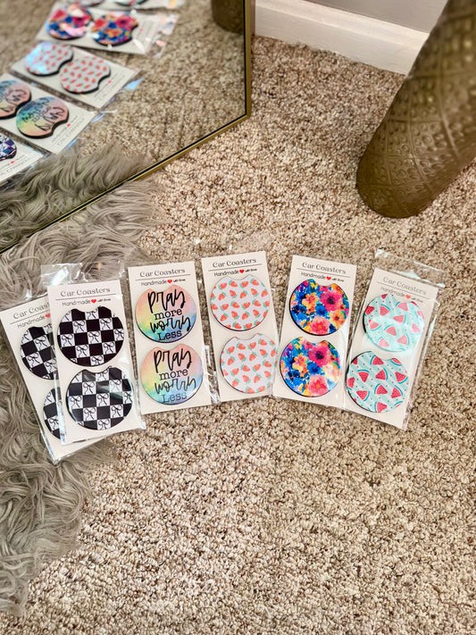 girly car coaster pack 🚗💖