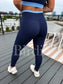PREORDER Birdie PowerSplit Leggings in Blueberry Breeze
