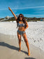 Birdie Luna Tie Two Piece Swimsuit in Obsidian Waves (Sold as Set)