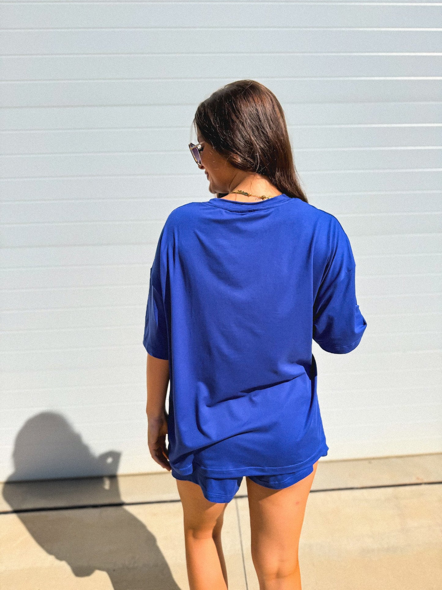 PREORDER Birdie Tee Boxer Short Set in Sapphire (Sold as Set)