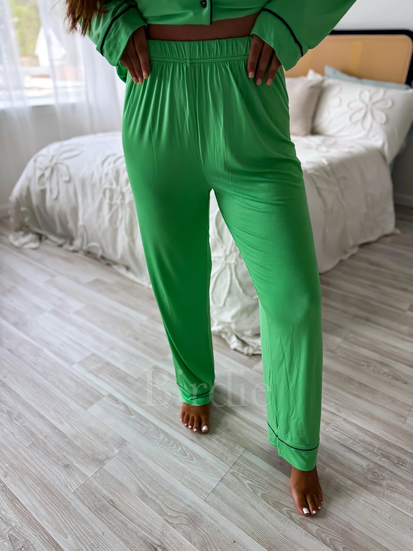 PREORDER Birdie LUXE Whisper Dream PJ Set in Lime Sugar (Sold as Set)