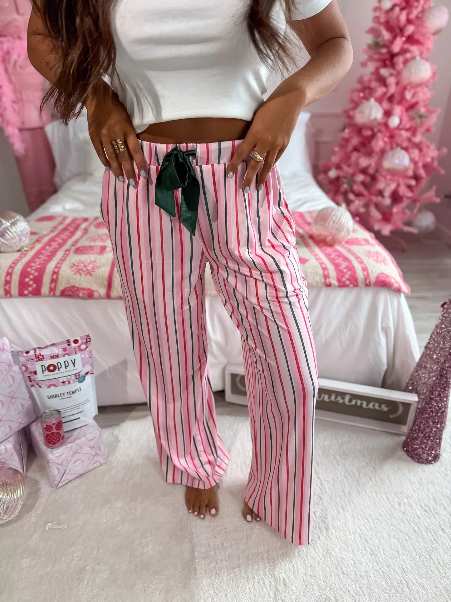PREORDER Birdie Stretchy Lounge Pants 2.0 in Sugar Plum Stripe