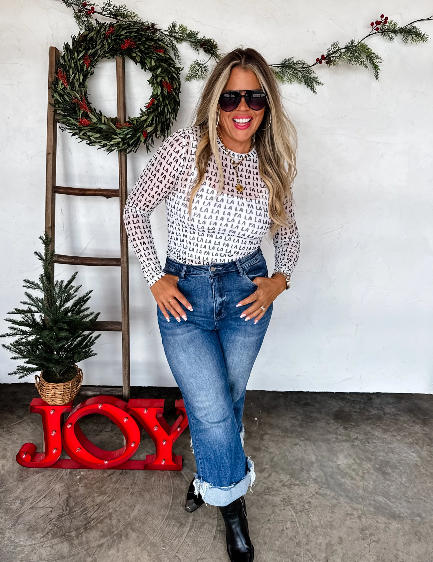 PRE-ORDER Christmas Dress It Up Mesh Tops