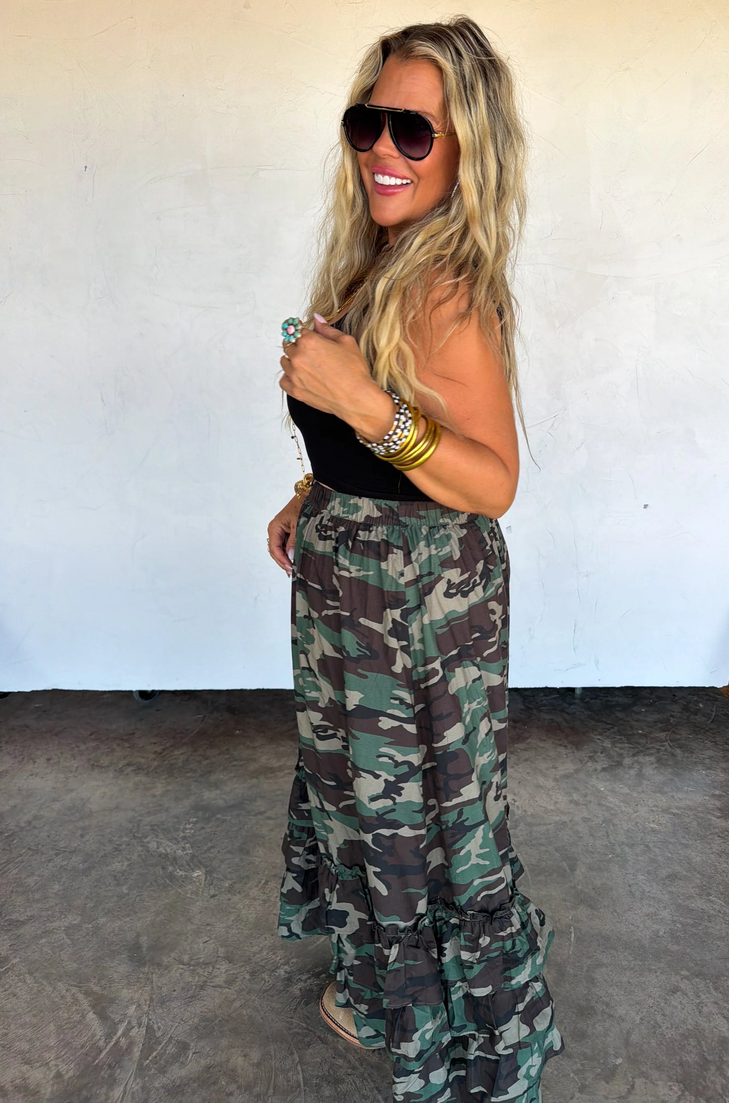 PREORDER Hidden Gem Camo Maxi Skirt