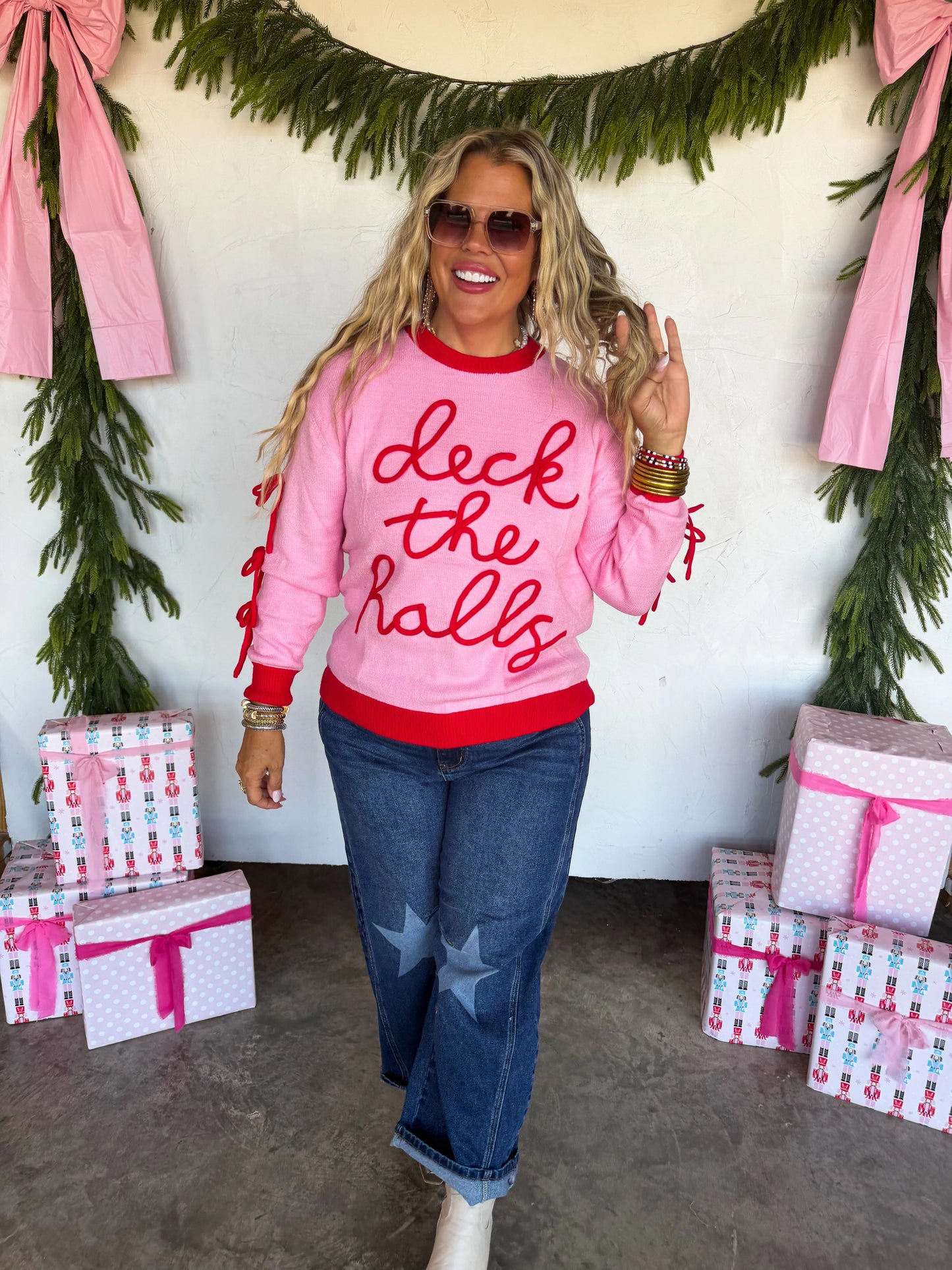 PREORDER Deck The Halls Bow Sweater