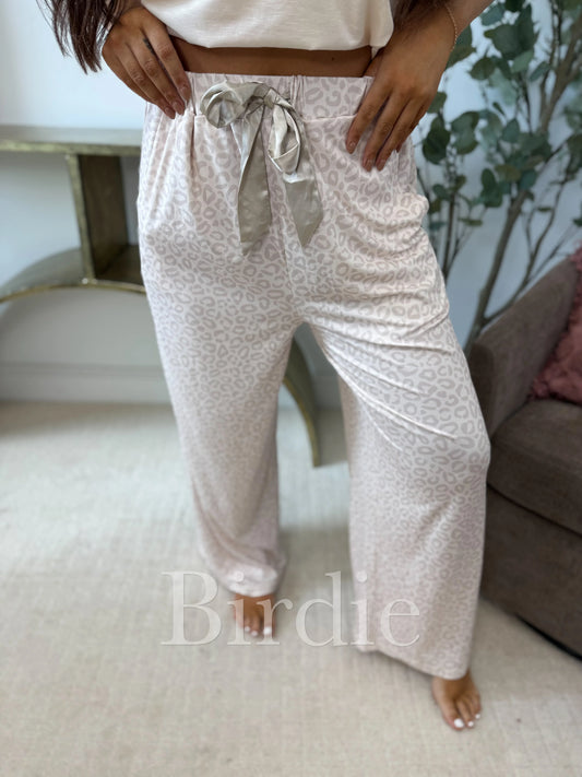 PREORDER Birdie Stretchy Lounge Pants in Honey Leopard