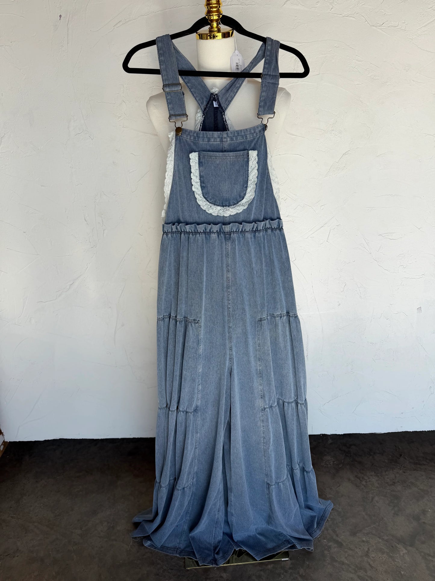 *LIMITED QUANTITIES* PREORDER Boho & Lace Denim Overalls