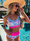 Birdie Two Piece Swimsuit in Tropical Daydream (Sold as Set)