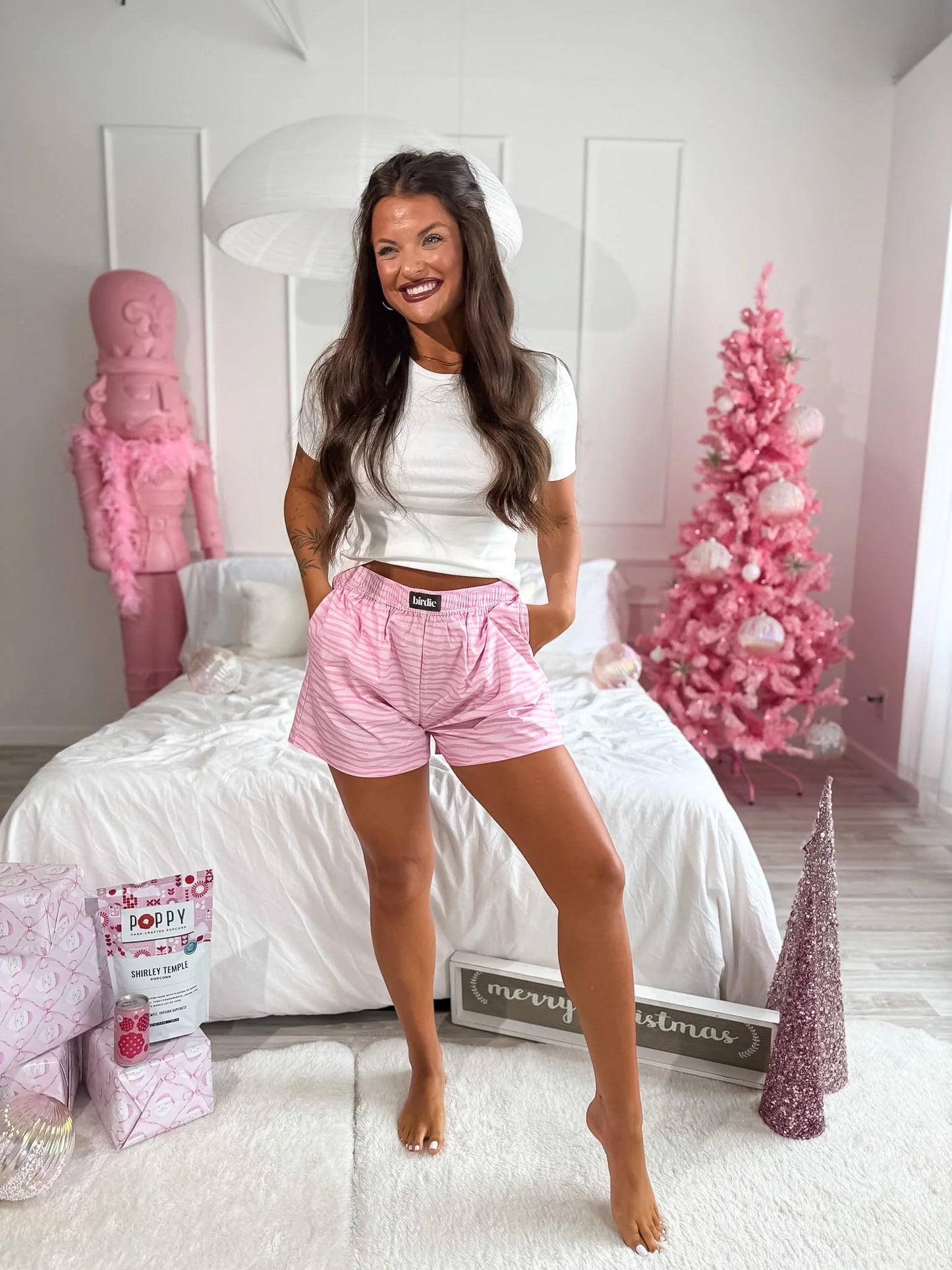 PREORDER Birdie Boxer Shorts in Purrfectly Pink