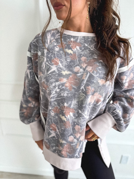 PREORDER Birdie Sienna Long Sleeve Pullover in Timber Haze Camo