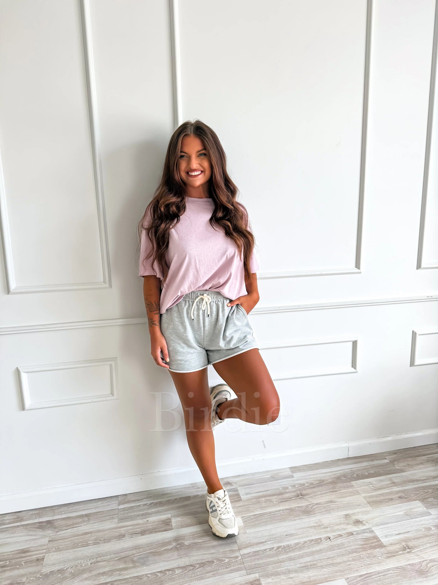 PREORDER Birdie Relaxed Boyfriend Tee in Petal Dust