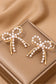 LDC Pearl Embellished Alloy Bow Knot Stud Earrings