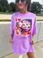 Dolly Queen Graphic Tee on Neon Violet *final sale*