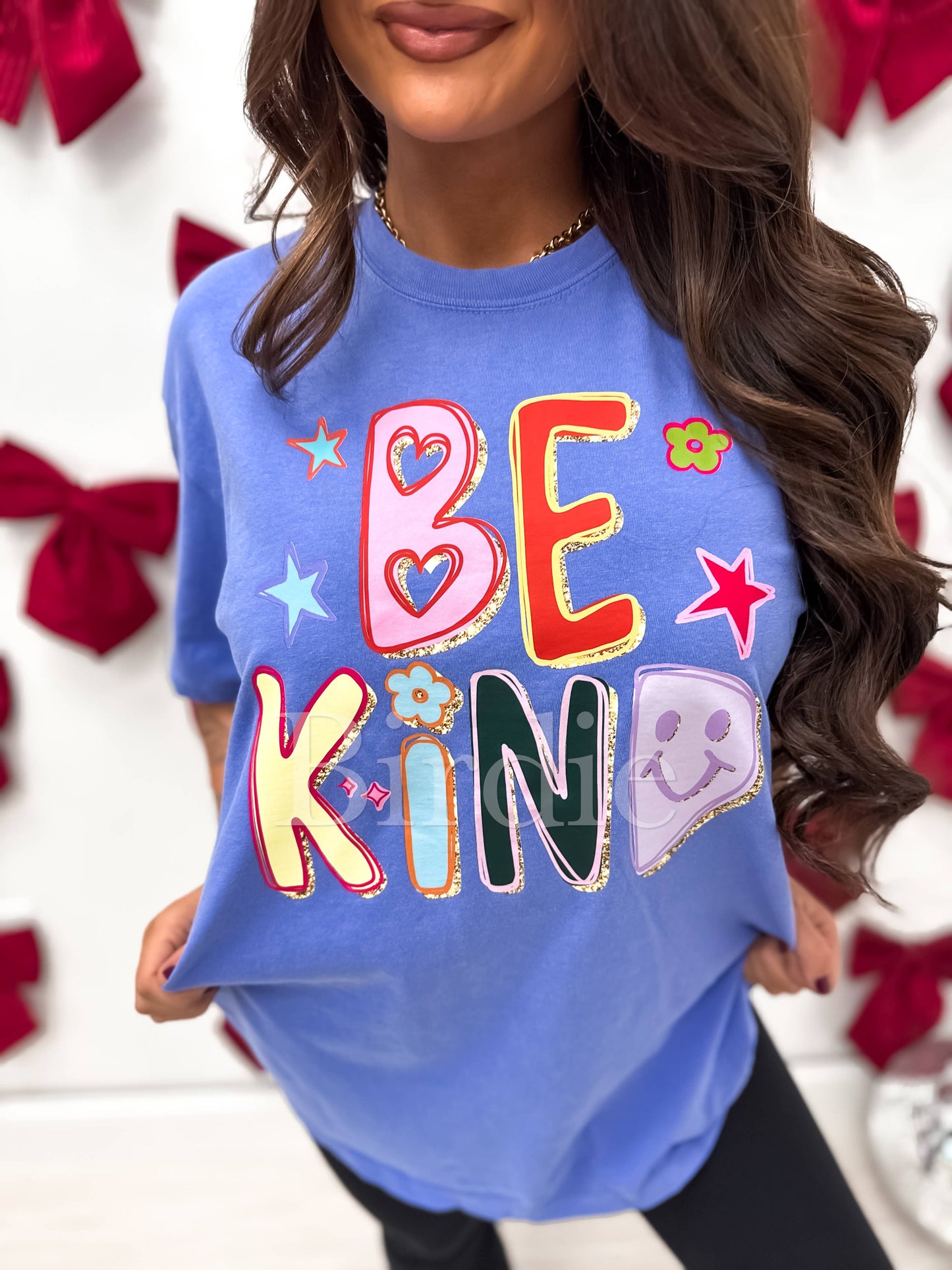 Be Kind on Flo Blue Graphic Tee