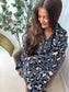 Birdie Indigo Wild Leopard Blanket