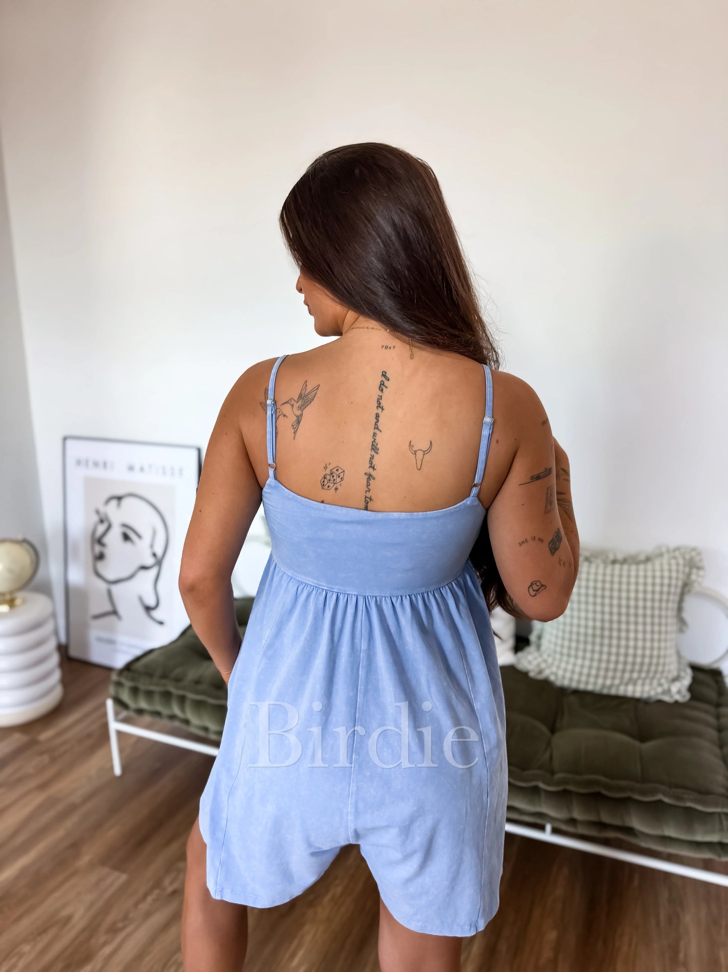 PREORDER Birdie Mist Blue Drift Romper
