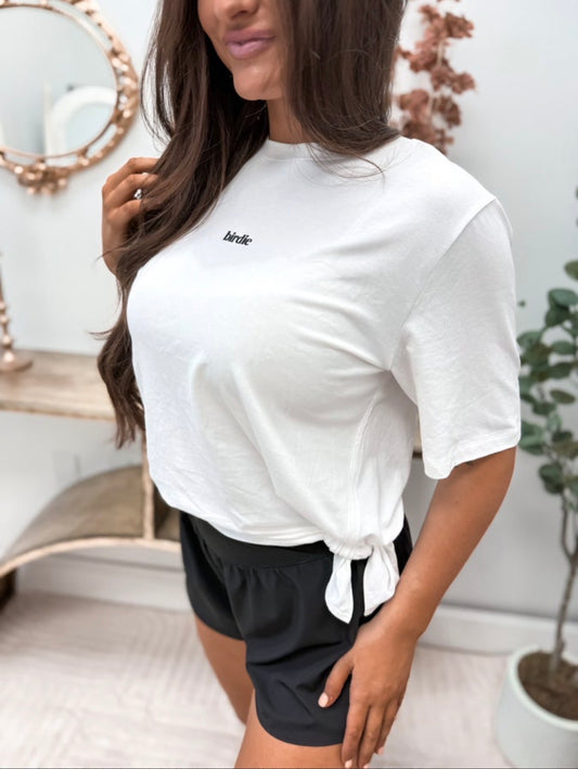 PREORDER Birdie Twist & Go Lounge Tee in Whipped Sugar