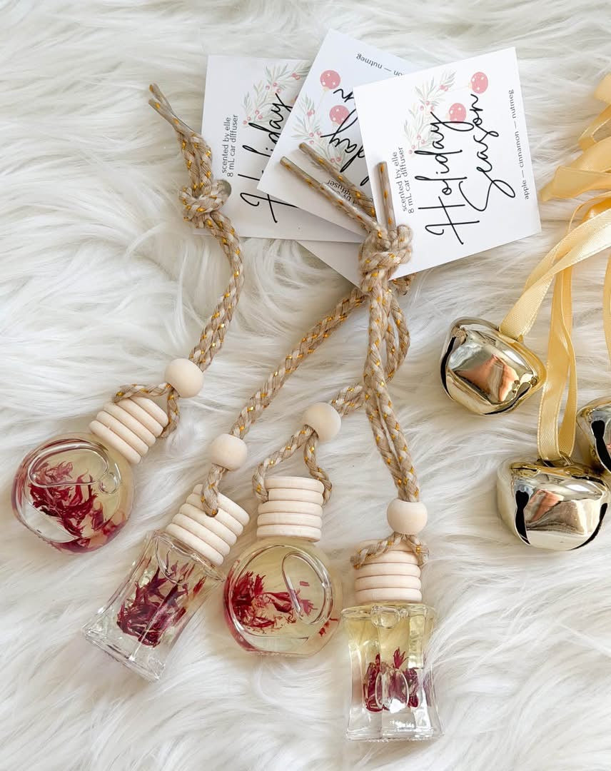 PREORDER Holiday Car Diffusers by Scented by Elle *final sale*