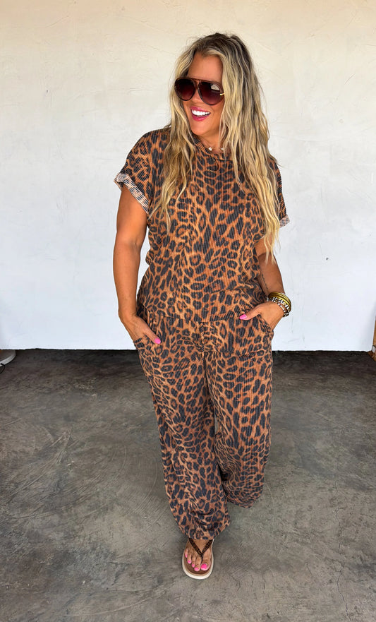 PREORDER Cheetah Kelsey Pant Set (Sold as Set)