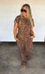 PREORDER Cheetah Kelsey Pant Set (Sold as Set)