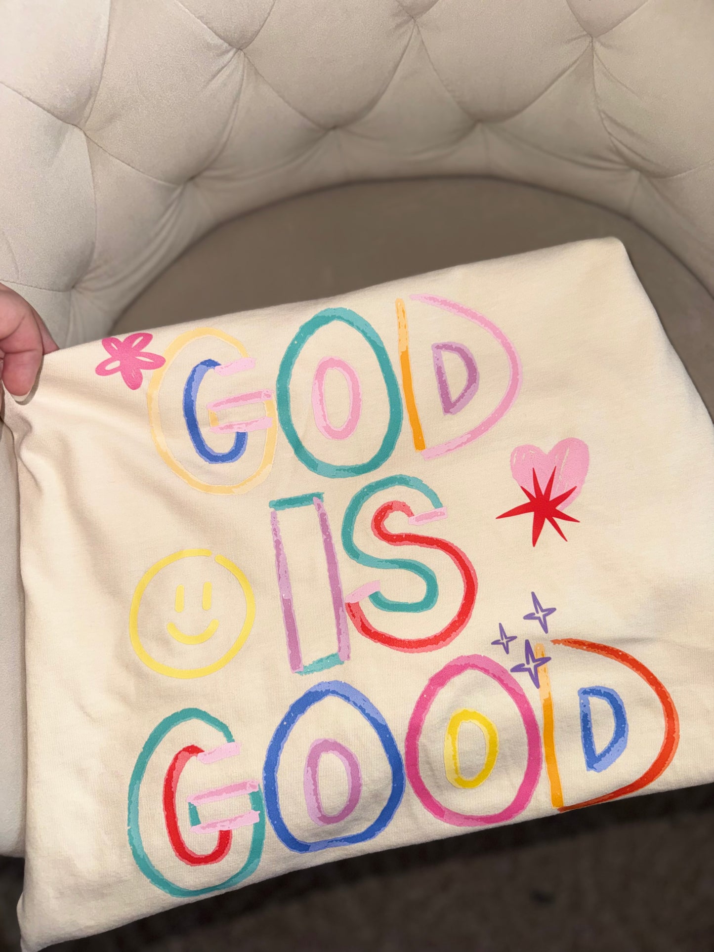 God Is Good Graphic Tee on Ivory