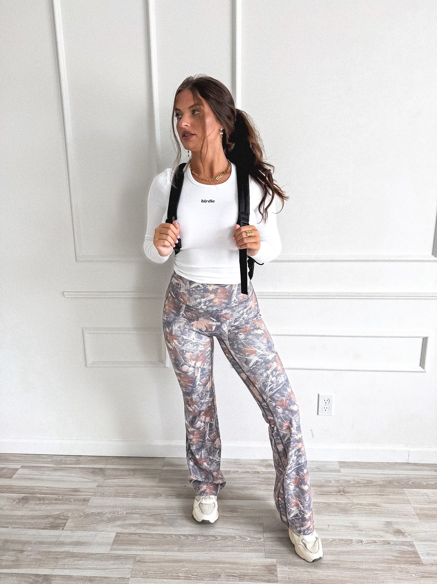PREORDER Birdie Sculpt Yoga Flare in Timber Haze Camo *final sale*