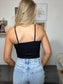Seamless Lace Bralette with Bra Pads in Black