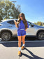 PREORDER Birdie Tee Boxer Short Set in Sapphire (Sold as Set)