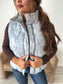 PREORDER Birdie Puffer Vest in Silver Skies Camo
