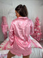 PREORDER Birdie After Dark Satin Set in Pink Party Leopard (Sold as Set)