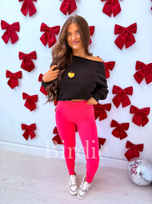 PREORDER Birdie Melt Leggings in Hot Pink