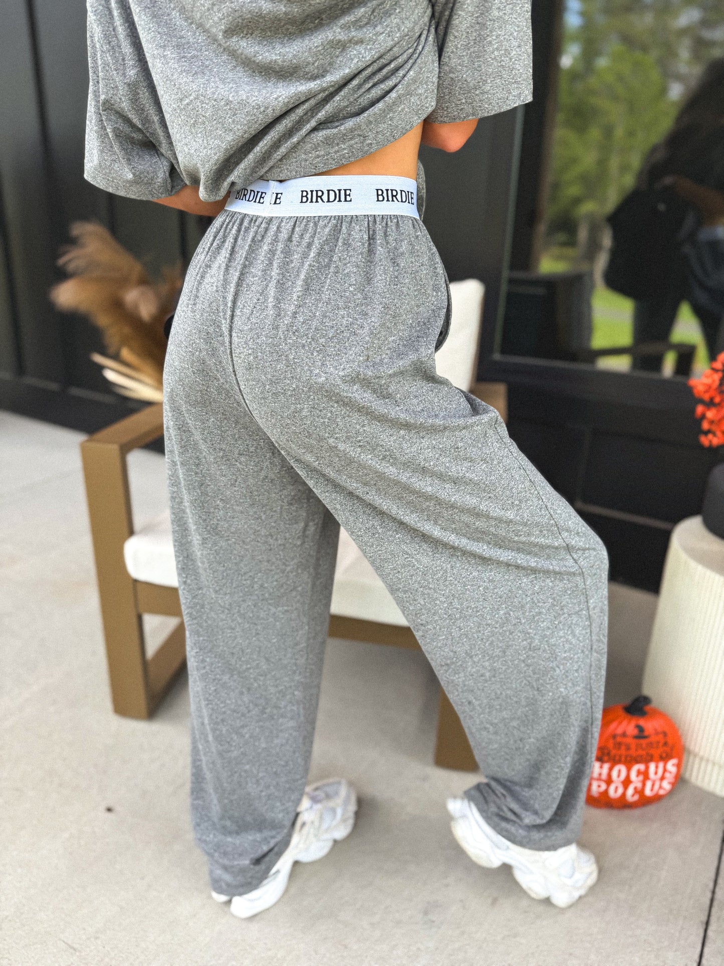 PREORDER Birdie Tee & Boxer Pant Set in Heather Haze (Sold as Set)