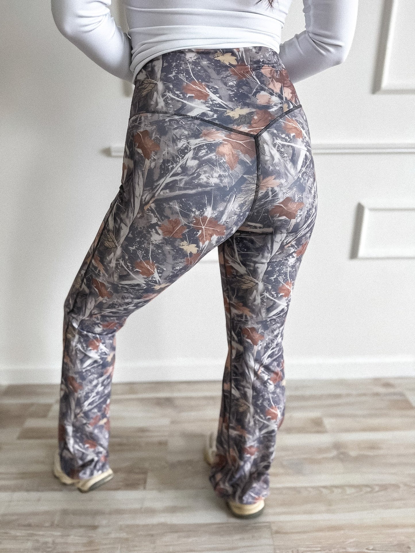 PREORDER Birdie Sculpt Yoga Flare in Timber Haze Camo *final sale*